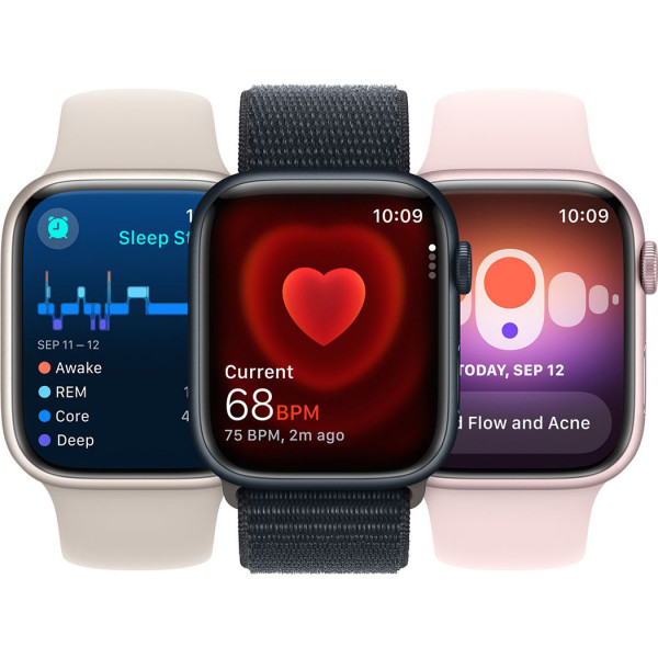  Смартчас Apple Watch Series 9 GPS 45mm Pink Aluminium Case with Light Pink Sport Band – S/M