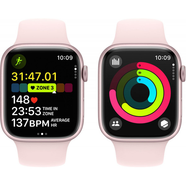  Смартчас Apple Watch Series 9 GPS 45mm Pink Aluminium Case with Light Pink Sport Band – S/M