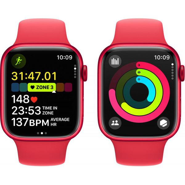  Смарт-час Apple Watch Series 9 GPS 45mm RED Aluminium Case with RED Sport Band – S/M