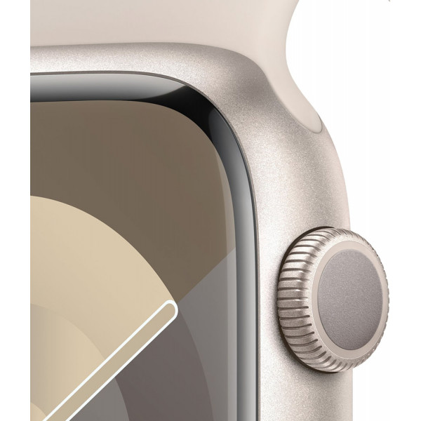  Смартгодинник Apple Watch Series 9 GPS 45mm Starlight Aluminium Case with Starlight Sport Band – M/L