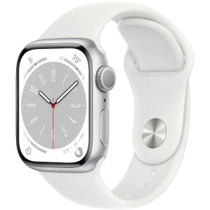  Смартчас Apple Watch Series 8 GPS 41mm Silver Aluminium Case with White Sport Band