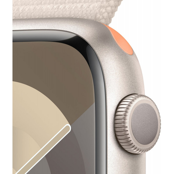  Смартчаси Apple Watch Series 9 GPS 45mm Starlight Aluminium Case with Starlight Sport Loop