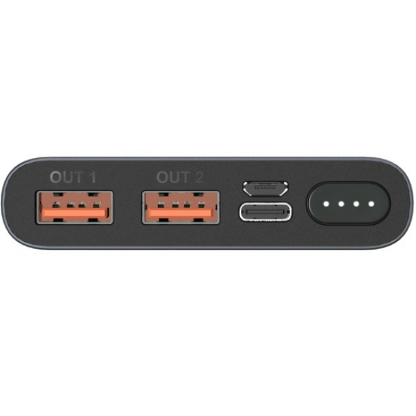  Зовнішній акумулятор Power Bank Energizer UE10047PQ-10000 mAh Li-pol+TYPE-C PD Grey