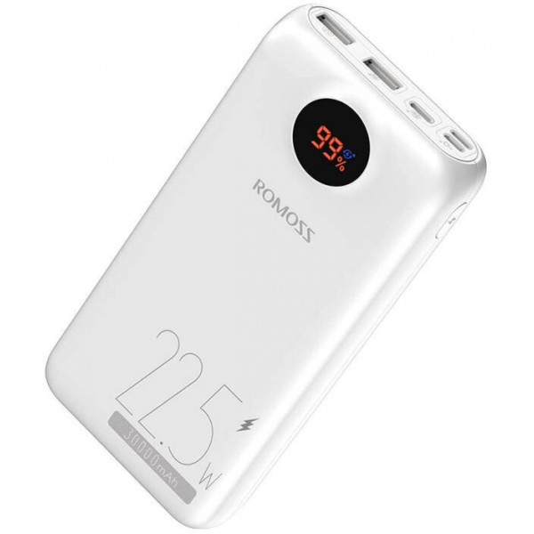  Зовнішній акумулятор Power Bank Romoss 30000mAh 225W PSW30PF (PSW30-152-1133H) White