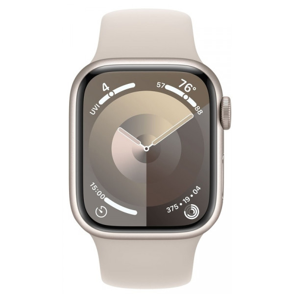  Apple Watch Series 9 GPS 41mm Starlight Aluminium with Starlight Sport Band S/M (MR8T3)