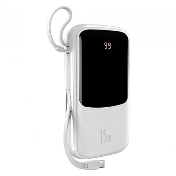  Зовнішній акумулятор Power Bank Baseus Bipow Qpow 20000mAh 15W Display White (PPQD-G02)