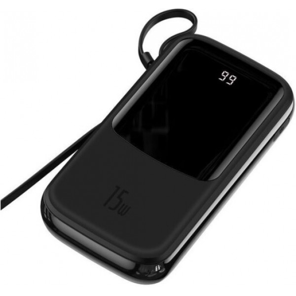  Зовнішній акумулятор Power Bank Baseus Bipow Qpow 20000mAh 15W Black (+Type-C) (PPQD-G01)