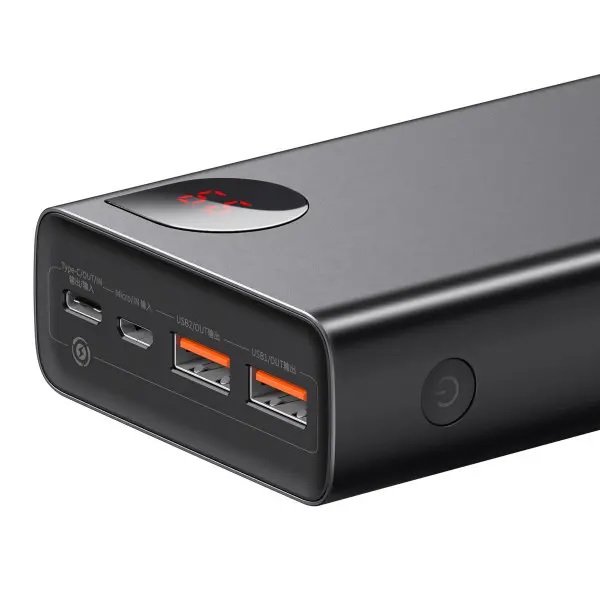  Зовнішній акумулятор Power Bank Baseus Adaman 20000mAh 65W Display Black (PPIMDA-D01)