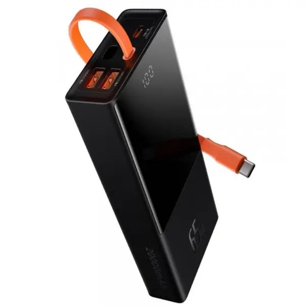  Зовнішній акумулятор Power Bank Baseus Elf 20000mAh 65W Display Black (PPJL000001)