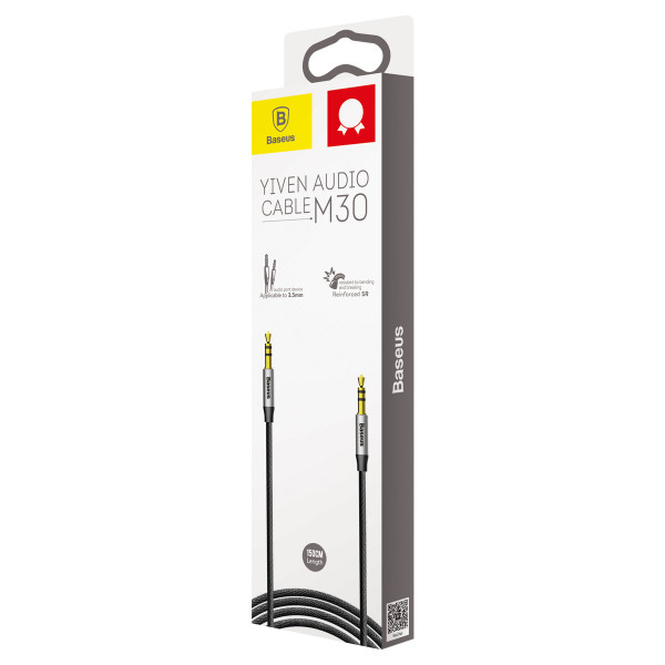  Кабель Baseus Yiven Audio Cable M30 15m Black