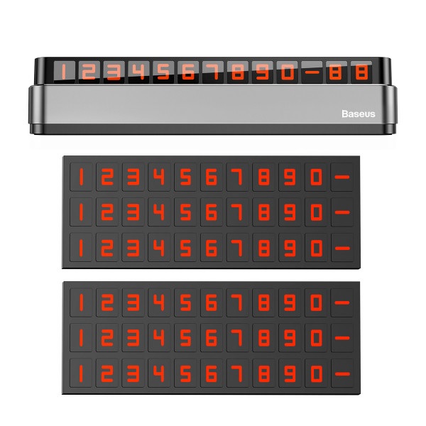  Паркувальна Карта Baseus Moonlight Box Series Temporary Parking Number Plate Dark Gray