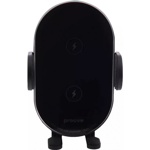  Автотримач із бездротовою зарядкою Proove Rounded Energy Pro 15W Black (WHRP15010001)