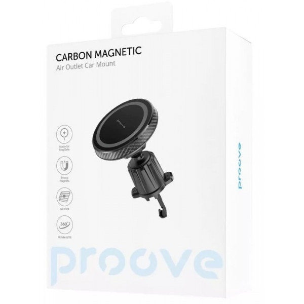  Автоутримувач Proove Carbon Magnetic Air Outlet Car Mount Black