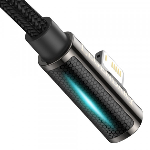  Кабель Baseus Legend Series Fast Charging Elbow Lightning 24A 1m Black