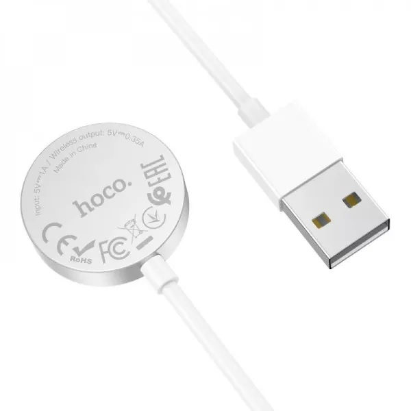  Бездротовий зарядний пристрій Hoco CW39 iWatch USB White