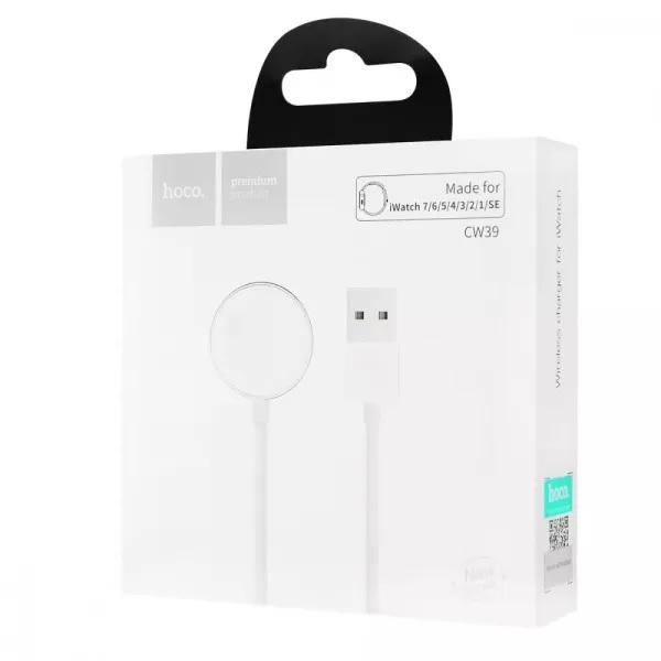  Бездротовий зарядний пристрій Hoco CW39 iWatch USB White