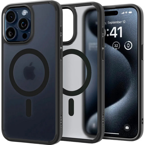  Чохол Spigen Ultra Hybrid With MagSafe iPhone 15 Pro Max Black