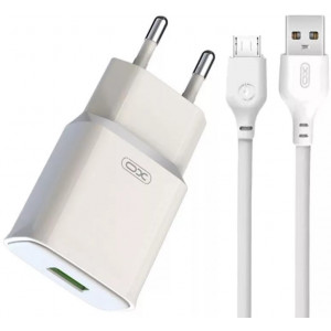  Зарядний пристрій XO L92D QC30 18W Micro Cable