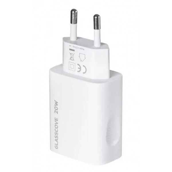  Мережевий зарядний пристрій Glasscove 20W 2-PORT TYPE-C + USB TC-012APQ20