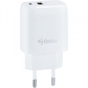  Зарядний пристрій Gelius X-Duo GP-HC014 USB+Type-C QC30/PD20W White