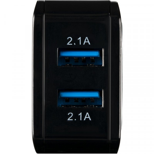  Мережевий зарядний пристрій Gelius Prime GU-HC02 2USB 21A 12W + кабель Lightning Black