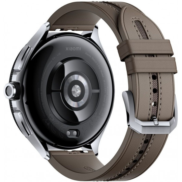  Смарт-годинник Xiaomi Watch 2 Pro Bluetooth Silver Case with Brown Leather Strap (BHR7216GL)