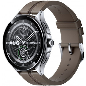  Смарт-годинник Xiaomi Watch 2 Pro Bluetooth Silver Case with Brown Leather Strap (BHR7216GL)