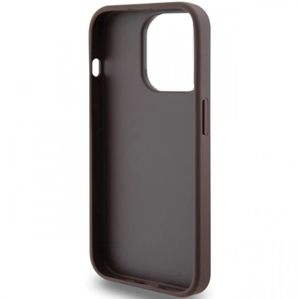 Чехол Guess 4G Metal Gold Logo для iPhone 15 Pro Brown (GUHCP15LG4GFBR)