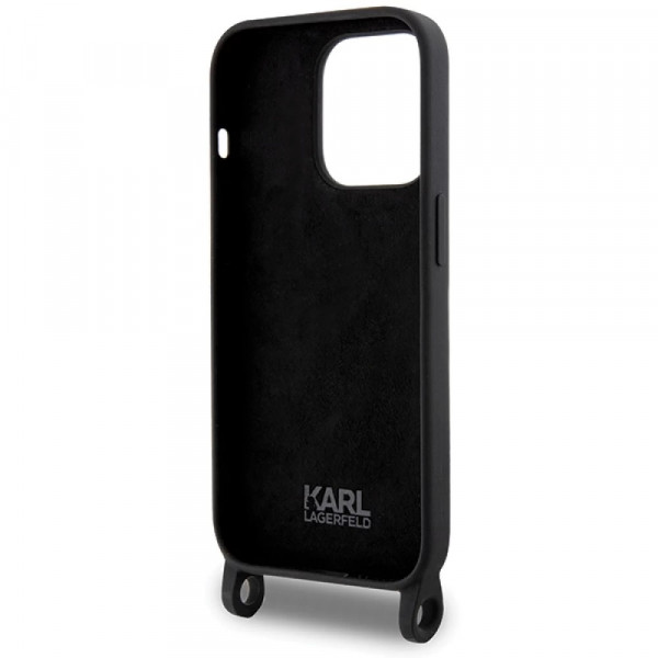  Чохол Karl Lagerfeld Crossbody Silicone Choupette для iPhone 15 Pro Black (KLHCP15LSCBSCNK)