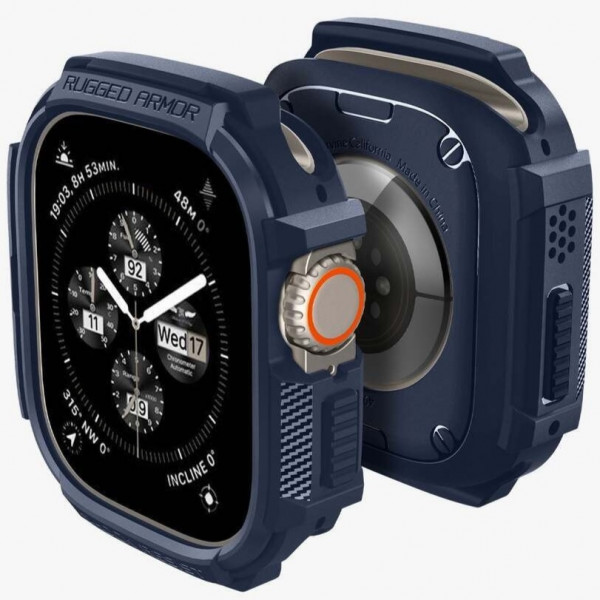  Чехол Spigen Rugged Armor для Apple Watch Ultra 2/1 49mm Navy Blue (ACS07382)