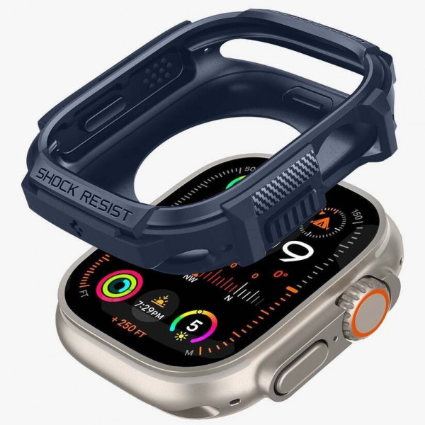  Чохол Spigen Rugged Armor для Apple Watch Ultra 2/1 49mm Navy Blue (ACS07382)