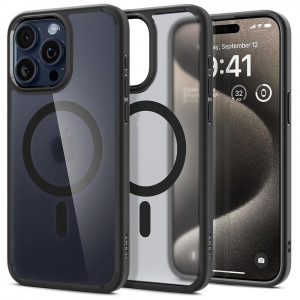  Чехол Spigen Ultra Hybrid для Apple iPhone 15 Pro Max with MagSafe Frost Black (ACS06581)