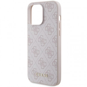  Чехол Guess 4G Metal Gold Logo для iPhone 14 Pro Pink (GUHCP14LG4GFPI)