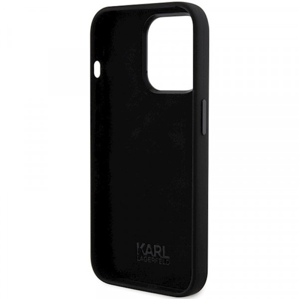  Чохол Karl Lagerfeld Silicone Karl amp; Choupette Head для iPhone 15 Pro Max Black (KLHCP15XSDHKCNK)