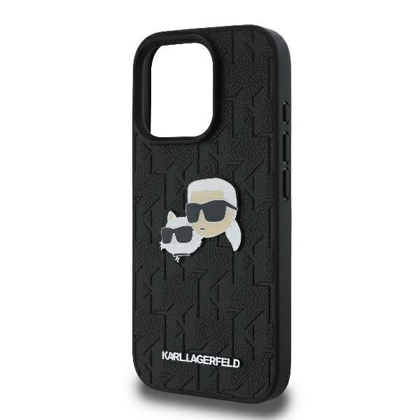  Чохол Karl Lagerfeld Monogram Karl amp; Choupette Head Pin для iPhone 16 Pro Max Black (KLHCP16XPGKLKCPK)