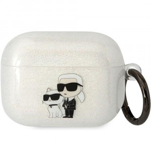  Чехол Karl Lagerfeld Gliter Karl  Choupette для AirPods 2 Transparent (KLAP2HNKCTGT)