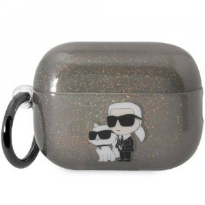  Чехол Karl Lagerfeld Gliter Karl  Choupette для AirPods 2 Black (KLAP2HNKCTGK)