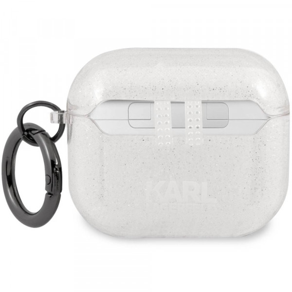  Чехол Karl Lagerfeld Glitter Choupette для AirPods 3 Silver (KLA3UCHGS)