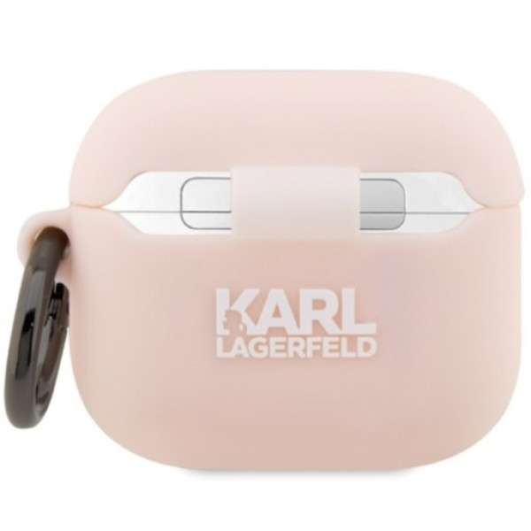  Чехол Karl Lagerfeld Silicone Karl Head 3D для AirPods 3 Pink (KLA3RUNIKP)