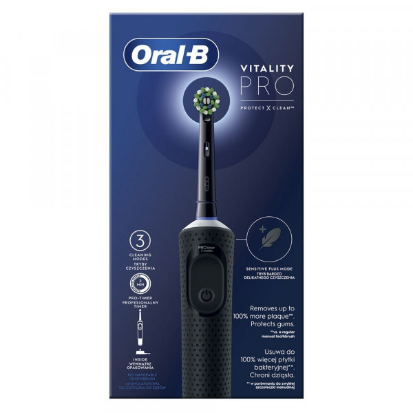  Електрична зубна щітка BRAUN Oral-B Vitality D1034133 PRO Protect X Clean Cross Action EB50BRB Black