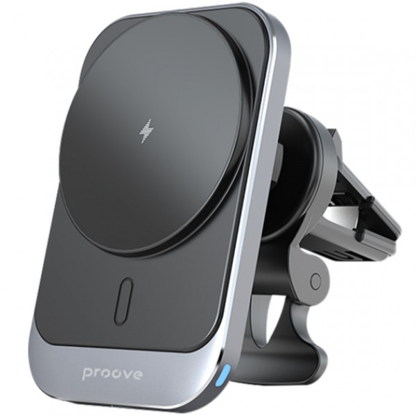  Автотримач із бездротовою зарядкою Proove Square Magnetic Pro 15W Gray (WHSP15010004)