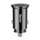  Зарядний пристрій Baseus Circular Plastic PD30 QC 40+30W USB+Type-C Black