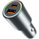  Автомобільний зарядний пристрій Proove Double Energy Plus 53W USB+Type-C Metal Gray (ACDE53110004)