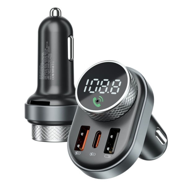  Автомобильное зарядное устройство Proove FM Launcher Sound Link 30W (PD+QC30) Type-C+USB Black
