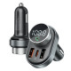  Автомобильное зарядное устройство Proove FM Launcher Sound Link 30W (PD+QC30) Type-C+USB Black