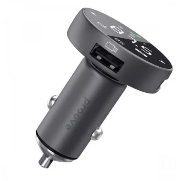  Автомобильное зарядное устройство Proove FM Launcher Sound Sync 30W (PD+QC30) Type-C+USB (FMSS30110003)