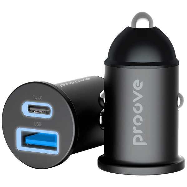  Автомобільний зарядний пристрій Proove Tiny Power 30W USB + Type-C (ACTP30111201)