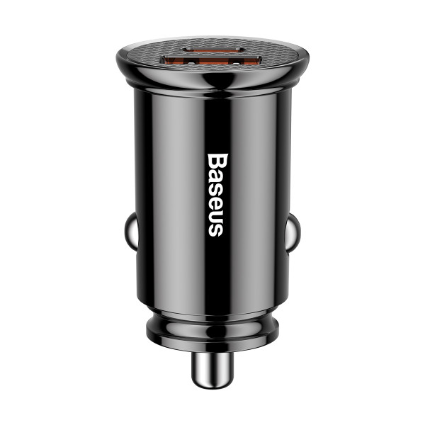  Автомобільний зарядний пристрій Baseus Circular Plastic PD30 QC 40+30W USB+Type-C Black