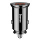  Автомобільний зарядний пристрій Baseus Circular Plastic QC 30 30W 2USB Black
