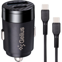 Автомобільний зарядний пристрій Gelius Inch Twix USB+Type-c 30W+Type-c/Type-c